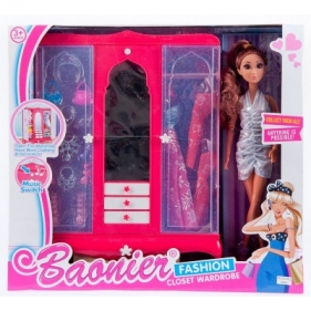 Lalka z szafą i akcesoriami 29 cm (459475)