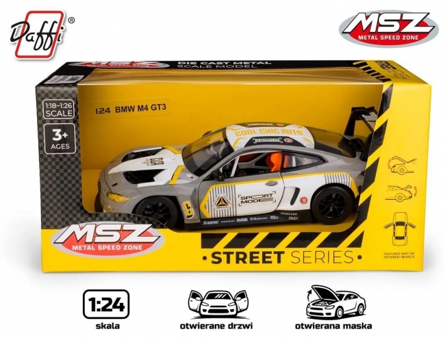 BMW M4 GT3 srebrno-szary