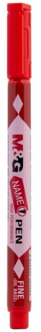 Foliopis permanentny M czerwony (12szt) M&G