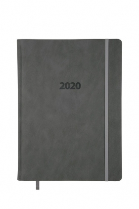 Kalendarz 2020 KKA4DL książkowy A4 dzienny LUX szary