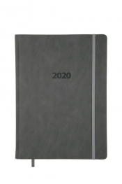 Kalendarz 2020 KKA4DL książkowy A4 dzienny LUX szary