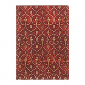 Notatnik w linie Paperblanks Red Velvet Midi Flexi