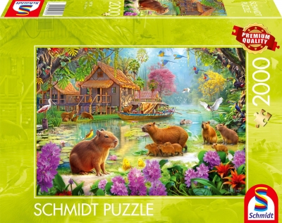 <img src='https://webimage.pl/pics/313/7/d4001504597313.jpg' style='height:440px' /> Puzzle 2000 PQ Oaza kapibar 114407