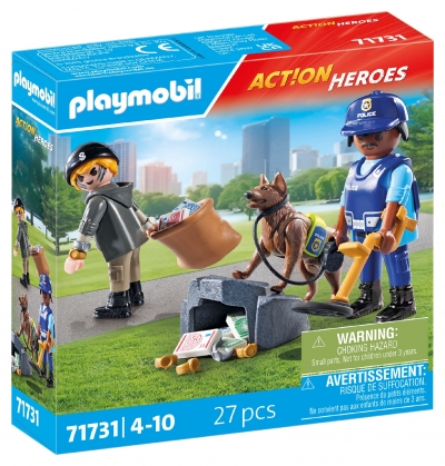 <img src='https://webimage.pl/pics/313/7/d4008789717313.jpg' style='height:440px' /> Playmobil Pies tropiący poszukiwania śladów 71731