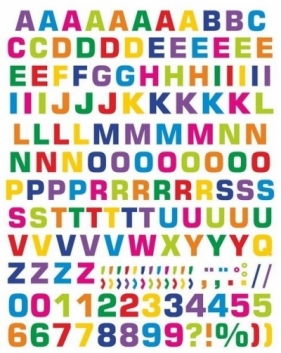 Naklejki papierowe ABC Color 01