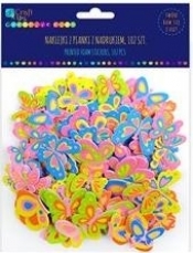 Naklejki z pianki z nadrukiem Motyle 102 szt