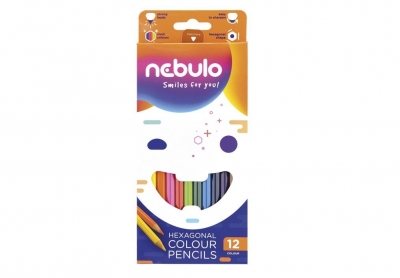 Kredki ołówkowe 12 kolorów NEBULO
