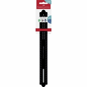 Linijka Dots czarna 30cm