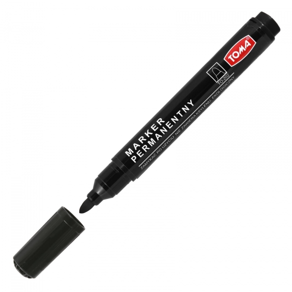 Marker permanentny Toma 1,5mm - czarny (TO-202) 