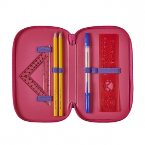 Piórnik 31-częściowy, Potrójny - Pink Cubes