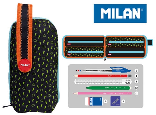 Multipiórnik Milan owalny z 4 piórnikami Super Heroes