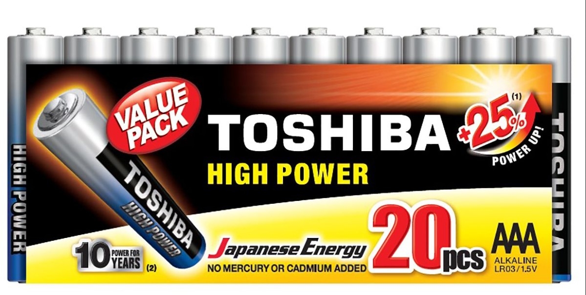 Toshiba, Baterie Alkaliczne HPA LR03GCP MP-20 - 20 szt.