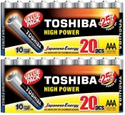 2x Toshiba, Baterie Alkaliczne HPA LR03GCP MP-20 - 20 szt.