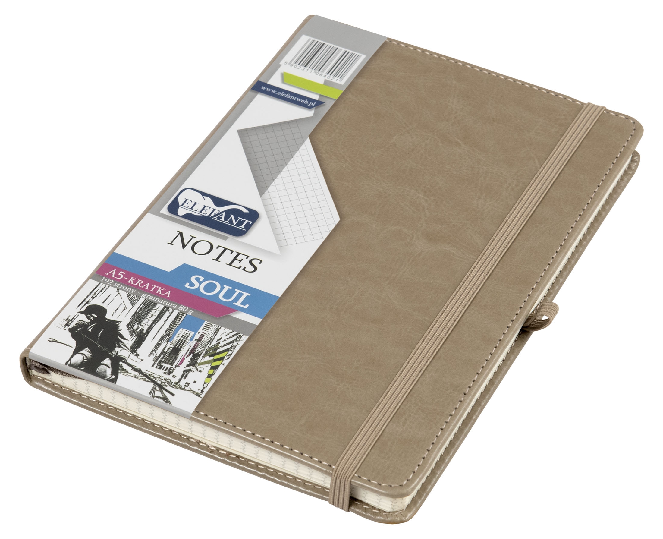 Notes Soul A5/192k. kratka - Szary