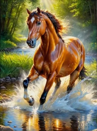 <img src='https://webimage.pl/pics/314/5/d5906196015314.jpg' style='height:440px' /> Diamentowa Mozaika Koń w strumieniu NO-2001531