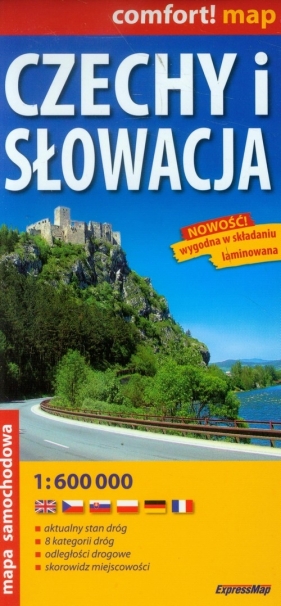 Czechy i Słowacja mapa samochodowa 1:600 000