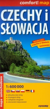 Czechy i Słowacja mapa samochodowa 1:600 000