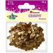Cekiny okrągłe 7mm 10g - platynowe (284878)