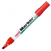 Marker permanentny Uni, czerwony 1,0-5,0 mm ścięta końcówka (NO-580B)