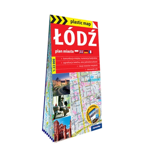 Łódź - foliowany plan miasta 1:22 000