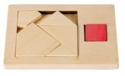 IQ-Test Puzzle Wypełnij Przestrzeń 1 - Kwadrat mały 1, drewno