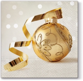 Serwetki Paw Lunch BN Golden Bauble - mix nadruk 330 mm x 330 mm (SDL016400)