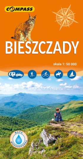 Bieszczady - mapa laminowana - Opracowanie zbiorowe