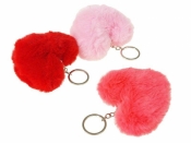 Brelok pluszowy Serce 8x8cm MIX