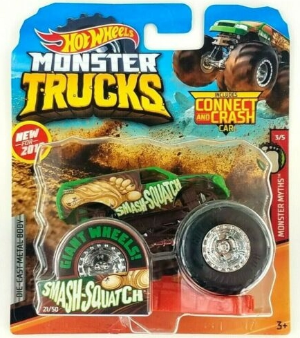 Hot Wheels Monster Trucks: Pojazd 1:64 - Smash-Squatch (FYJ44/GBT49)