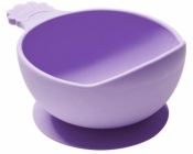 Miska silikonowa z przyssawką i uchwytem fioletowa