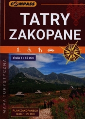 Tatry Zakopane mapa turystyczna 1:65 000