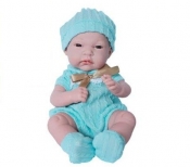 Lalka gumowa - ubranko niebieskie 30,5 cm (101316)
