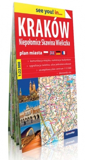 Kraków, Niepołomice, Skawina, Wieliczka see you! In papierowy plan miasta 1:22 000