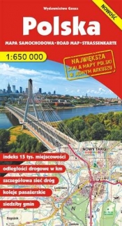 MAPA SAMOCHODOWA POLSKA 1:650 000 - Opracowanie zbiorowe