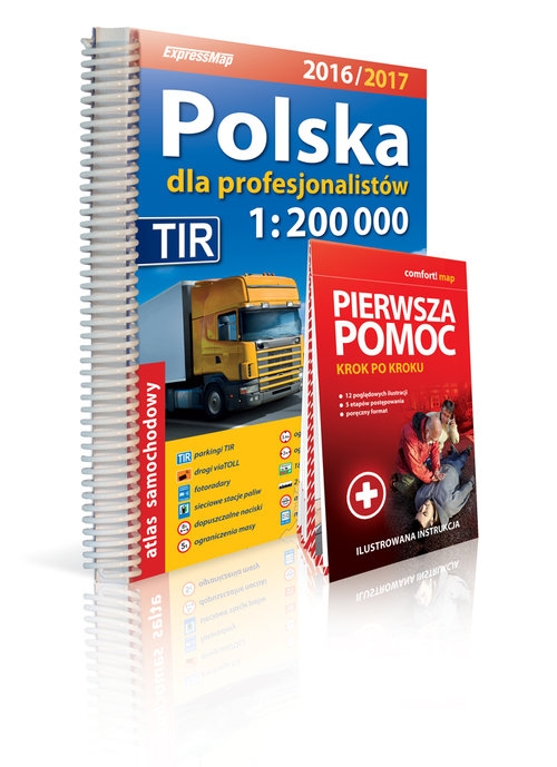 Polska Atlas sam dla profesjonalistów 1:200 000+Pierwsza pomoc