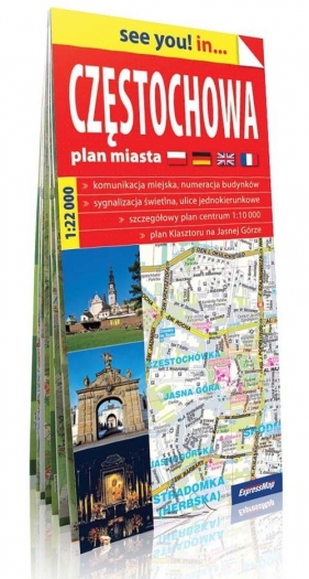 Częstochowa see you! in papierowy plan miasta 1:22 000