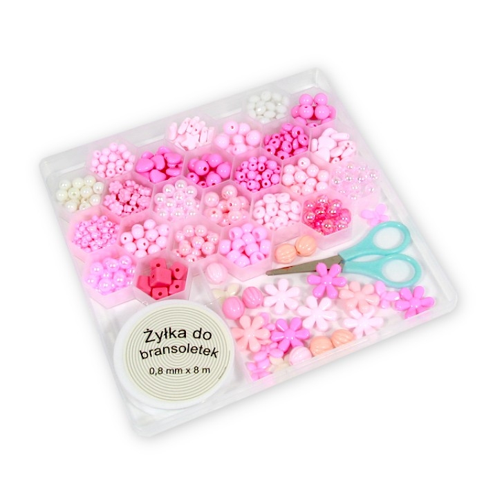 Koraliki odcienie różu 594el