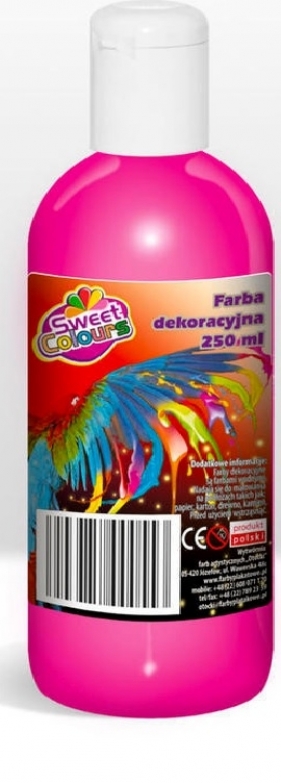 Farby plakatowe 500ml fluorescencyjne różowe Otocki