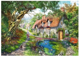 Ravensburger, Puzzle 1000: Droga wśród wzgórza kwiatów (12000131)