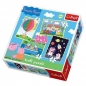 Puzzle 4w1 mix Przygody Peppy (34131)