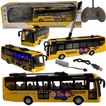 Trolejbus szkolny R/C USB światło