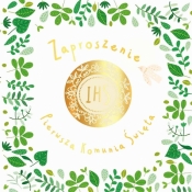 Zaproszenie KW - Komunia złoty opłatek 5szt