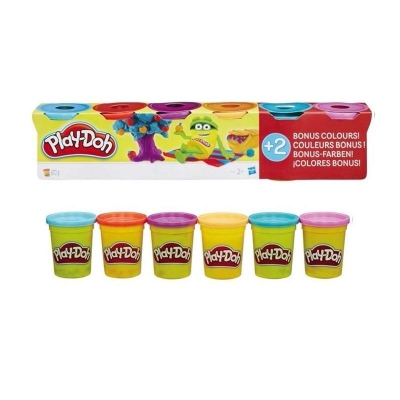 Play Doh 6-Pack Tub jasne kolory
