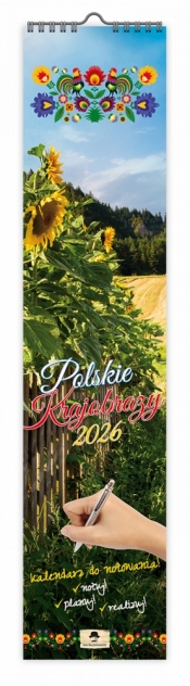 Kalendarz 2026 paskowy wąski - Polskie krajobrazy