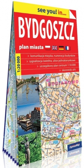 Bydgoszcz papierowy plan miasta 1:20 000
