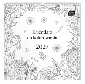 Kalendarz ścienny do kolorowania 30x30cm (relaksacyjny) wzór 1