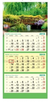Kalendarz 2019 Trójdzielny Ogrody DAN-MARK
