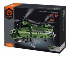 Klocki Helikopter wojskowy 2w1 393el