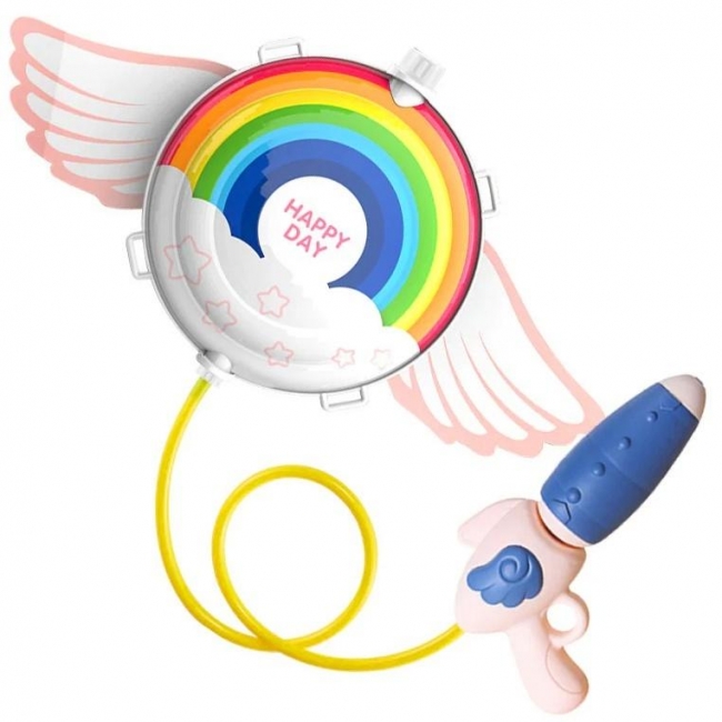 Pistolet na wodę plecak skrzydła tęcza