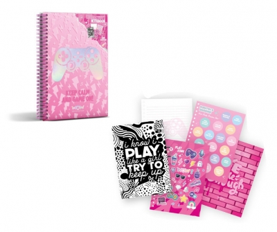 Notatnik A5 Gamer Valentina zapachowy z naklejkami